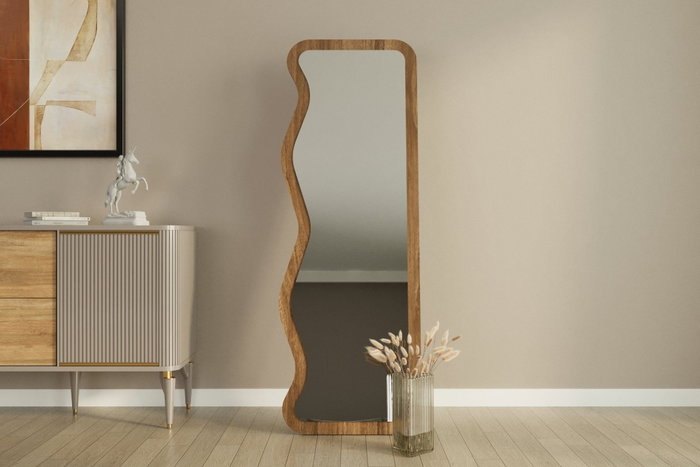 Hanah Home Espejo Ecológico Flotal-e Nogal MDF 50x160x2.2 cm